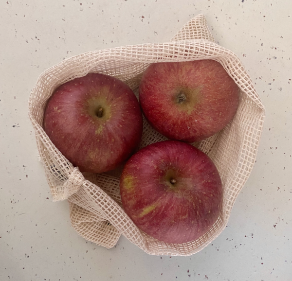 재사용 가능한 파우치를 이용한 과일 포장/사진・임가현 기자